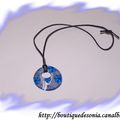 Pendentif Fimo "Donnut's" bleu