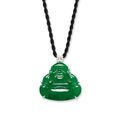 Magnificent jadeite 'Laughing Buddha' and diamond pendant