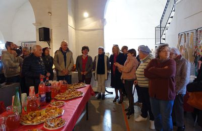 Apéritif d'ouverture du 16ème Marché de la Création avec mot d'accueil du Président de l'Association :