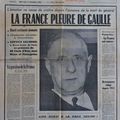 La disparition de Charles de Gaulle dans l'Est Républicain du 11 novembre 1970