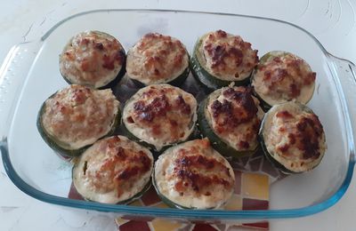 Courgettes rondes farcies 