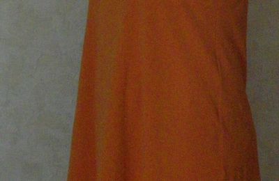 une robe débardeur, façon dos nageur en jersey coton orange