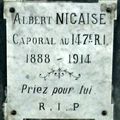 Caporal Albert NICAISE (1888 - 1914)