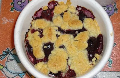 Crumble aux cerises 