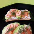 Tartine Avocat-Crevettes