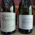 Corbières : Maxime Magnon : Rozeta 2016, et Terrasses du Larzac : Domaine Montcalmès 2013