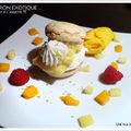 Macaron Exotique en dessert à l'assiette !