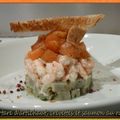 Tartare d'artichaut, crevettes et saumon au raifort