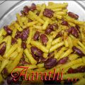 Stir fried yellow wax beans + read kidney beans