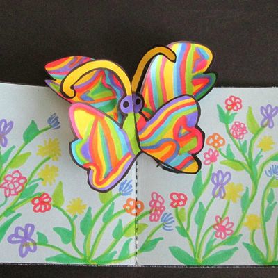 Une carte pop up papillon
