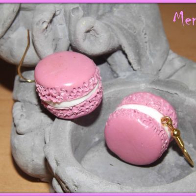 Macarons framboise-vanille