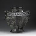 A very rare and important large bronze ritual wine vessel, lei, Middle Western Zhou dynasty, 10th century BC