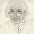 Dessin portrait : Albert Einstein