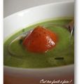 CHAUD-FROID VELOUTE DE COURGETTES AUX GLACONS DIAMANT DE CAROTTE