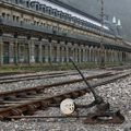 Gare internationale de Canfranc près du tunnel du Somport ( vallée d'Aspe )