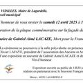 Samedi 12 avril 2025 Cérémonie en mémoire de Gabriel LACAZE - 2/23 Guyenne.
