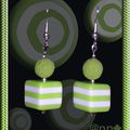 Boucles d'oreilles vert anis...