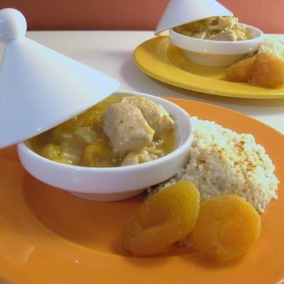 Tajine de poulet aux abricots