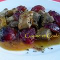 Sauté de porc aux prunes et poivre rouge