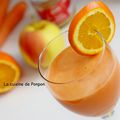 Jus de pomme, carotte, orange et gingembre, vegan