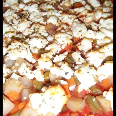 Pizza aux petits légumes