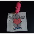 Patch-broderie : l'hippopotame de S&eacute;verinne