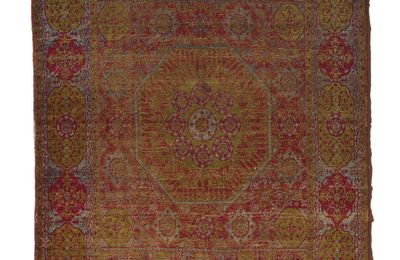 Three-Color Cairene Mamluk Carpet with Central Octagon and Cartouche Border, Egyptian, Ottoman period, late 16th century