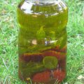 Huile d'olive aromatisée aux framboises et basilic