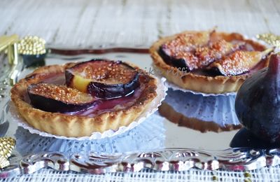 TARTELETTES AUX FIGUES ET CRÈME PÂTISSIERE AUX AMANDES