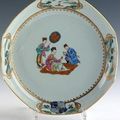 Belle collection de porcelaines armoriées de la Compagnie des Indes