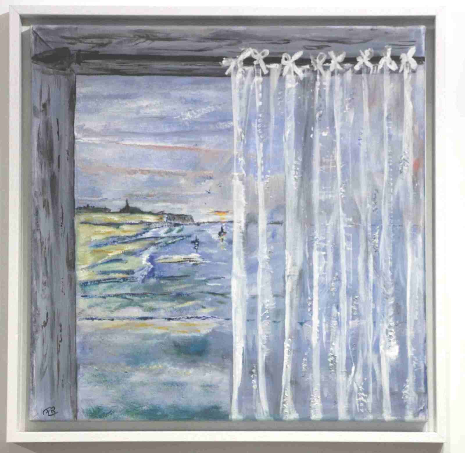 Evasion-acryl 2012-cadre blanc- 40X40 cm- (n°29)ND-