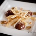 Crème chocolat au foin et panais au sirop