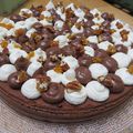 Tarte chocolat, noix de pécan et sirop d'érable