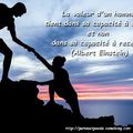 Capacité  à donner - Albert Einstein (Citation)