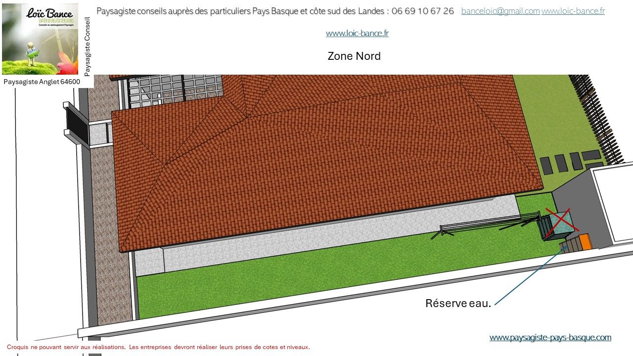 Paysagiste Anglet, Paysagiste conseils aux particuliers, réservoir d'eau.