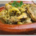 Tagine de poulet aux olives et citrons confits