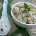 Curry vert de poisson et riz parfumé