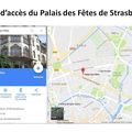Plan d'accès du palais des Fêtes de Strasbourg