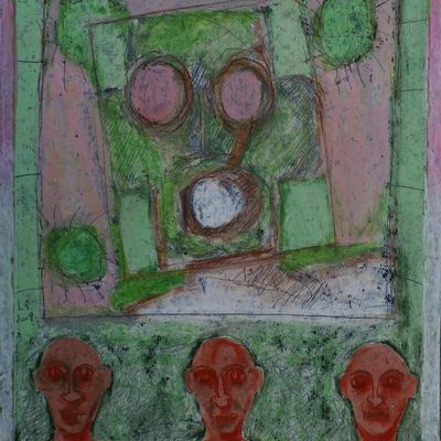 Sans Titre - Technique mixte sur papier - 23x32