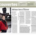 La Libre Belgique 1/12/2010 : Mémoires d'Hiver