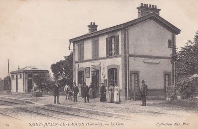 Gare de Ticheville, en carte postale