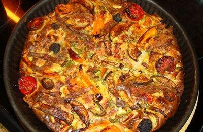 Quiche sans pâte, riche en ingrédients