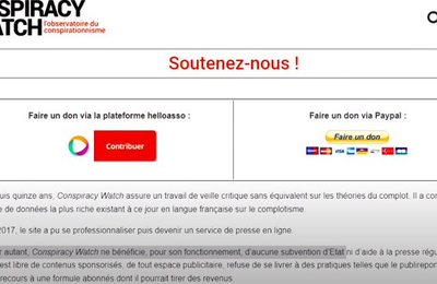 Conspiracy Watch pris en flagrant délit de mensonge sur ses subventions