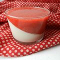panna cotta à la fraise § au lait d'amande