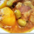 "batata bi zitoun" blanquettes de veau, pommes de terre et olives vertes