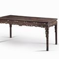 A magnificient imperial lacquer 'nine dragons' calligraphy table, Qing dynasty, Yongzheng-Qianlong period, ca. 1730