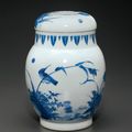 A blue and white ovoid jar and cover, Shunzhi period, circa 1640-1650
