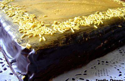 Gateau au Chocolat "bling-bling" sans cuisson, No bake "bling bling" Chocolate Cake