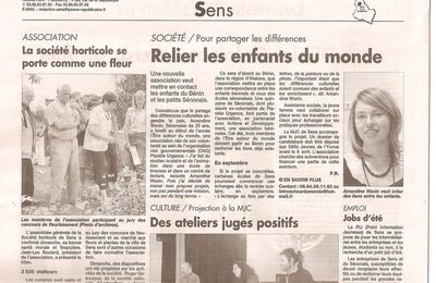 Article de L'Yonne Républicaine