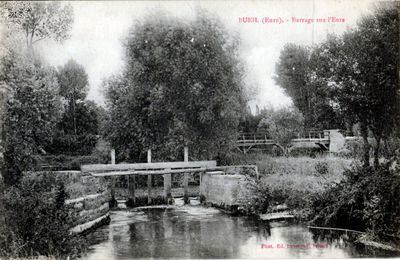 l'ancien pont de Bueil en bois